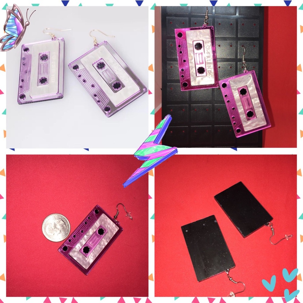 💰SOLD💰Retro Tape Earrings